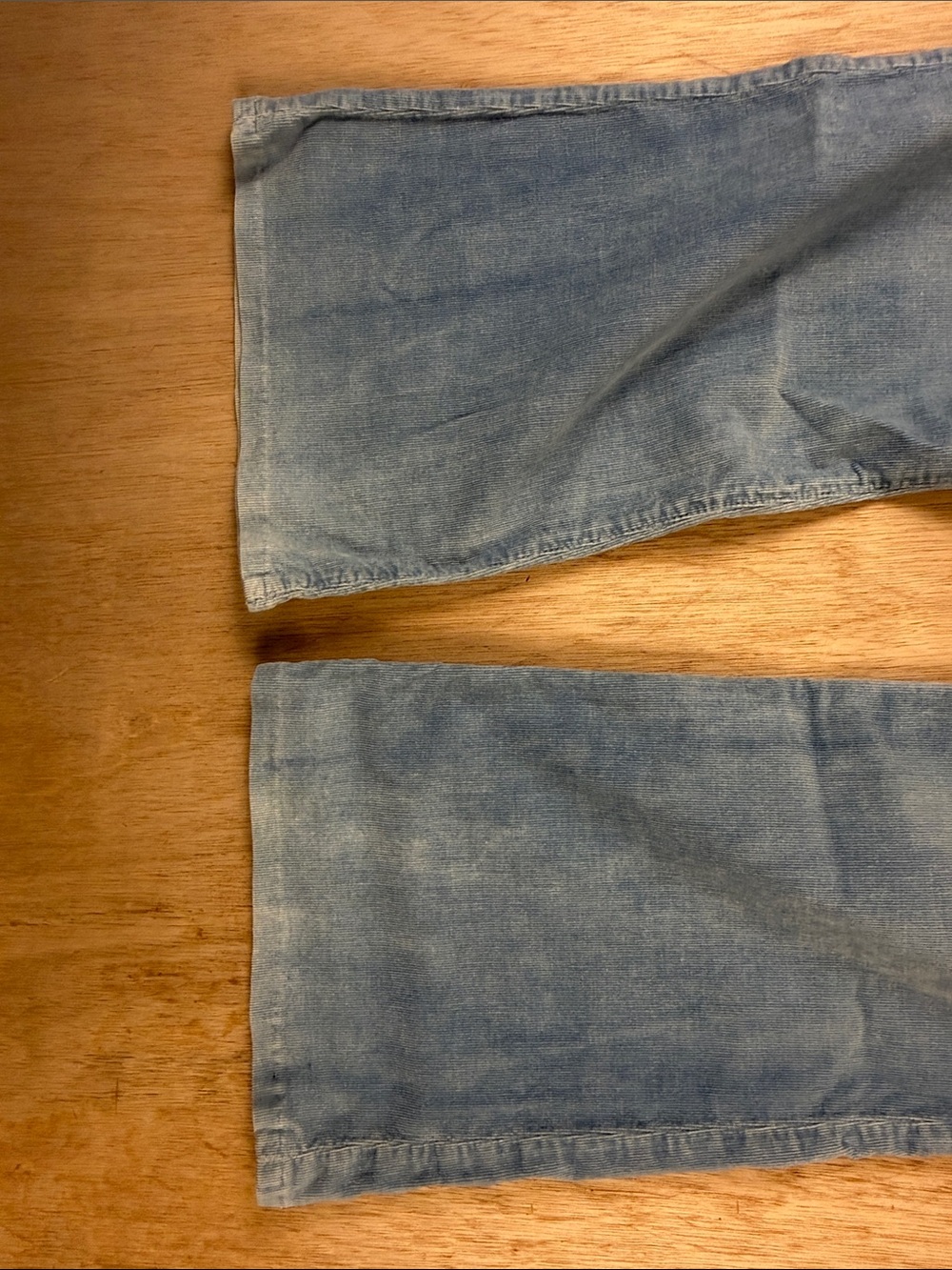 AG Adriano Goldschmied The Angel Distressed Corduroy Pants Light Blue Bootcut 31 - Picture 8 of 12